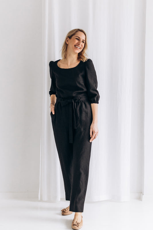 Classic Trousers with Belt "Nora"