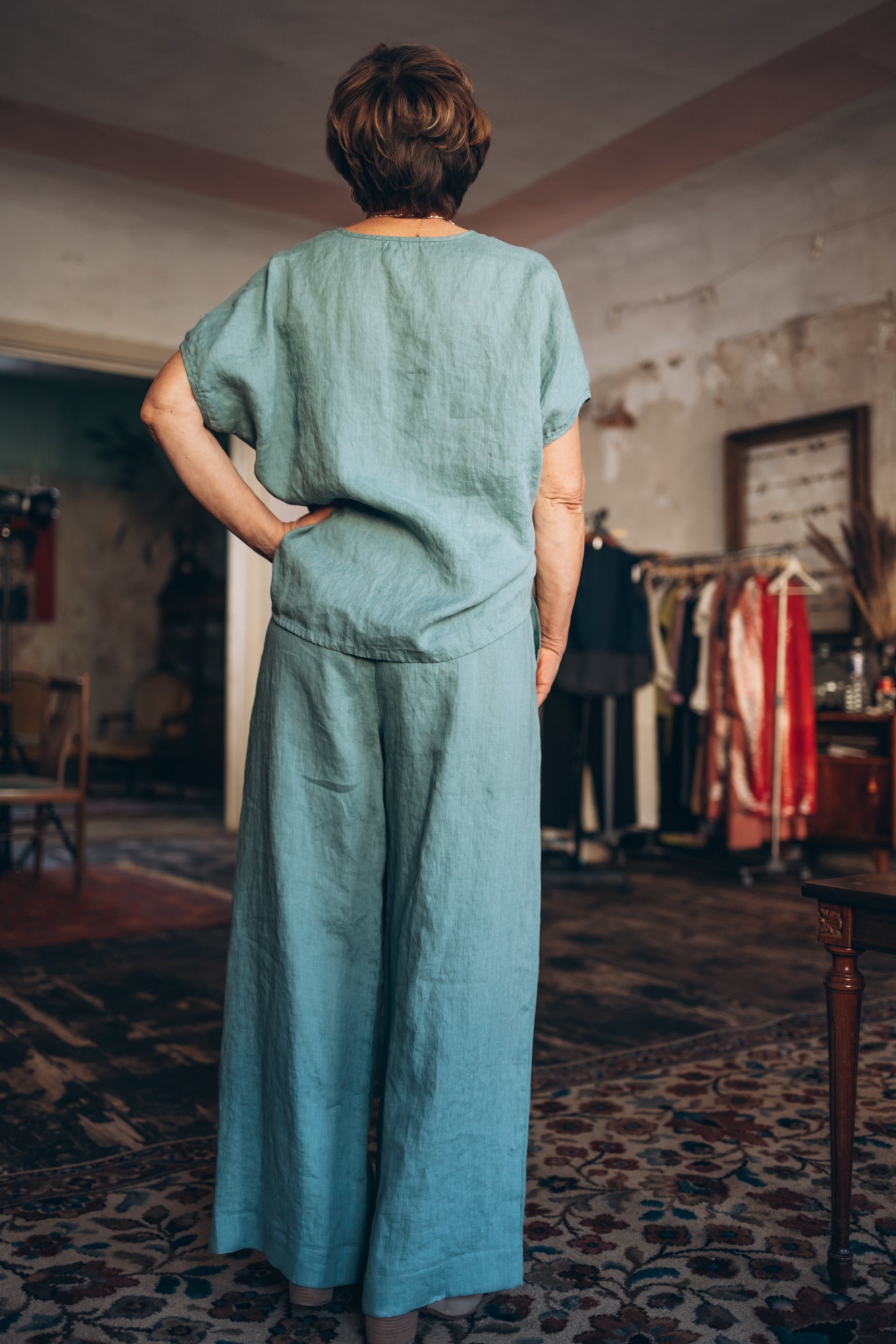 Leinenhose mit weiter Silhouette "Laima"