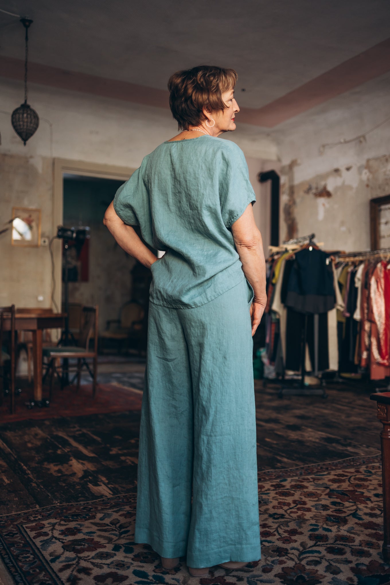 Leinenhose mit weiter Silhouette "Laima"