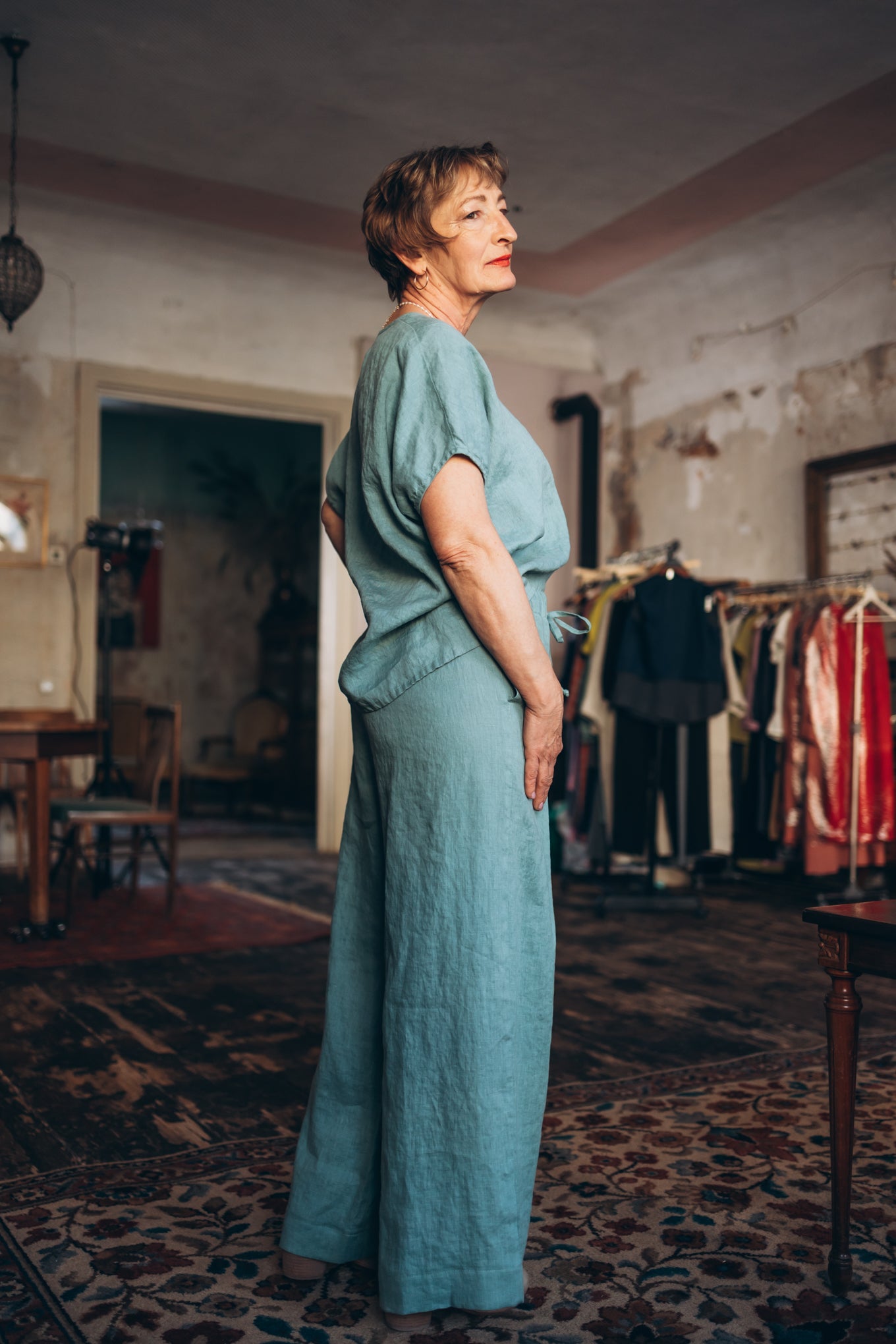 Leinenhose mit weiter Silhouette "Laima"