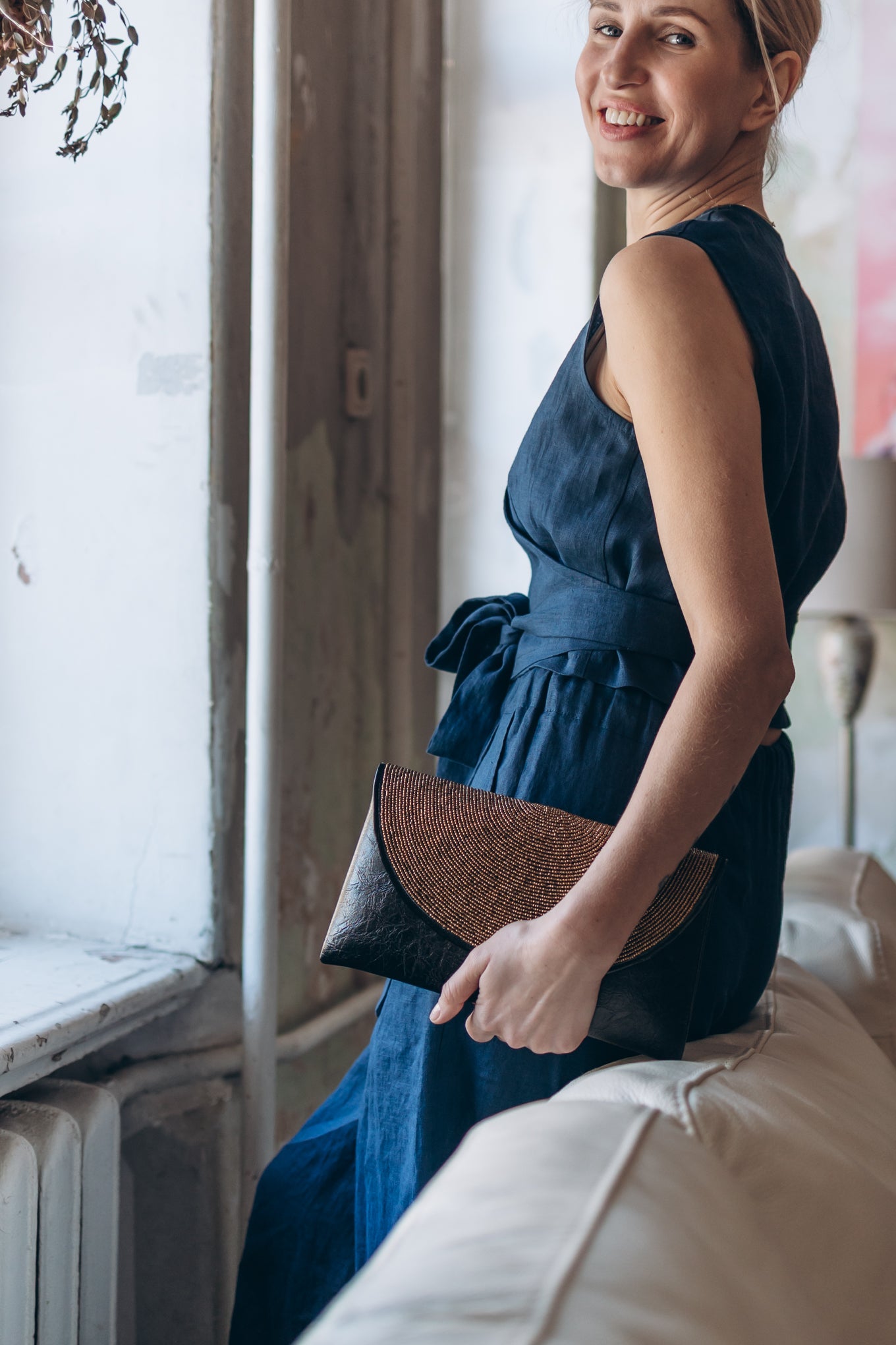 Leinen Wickeltop "Valerie"
