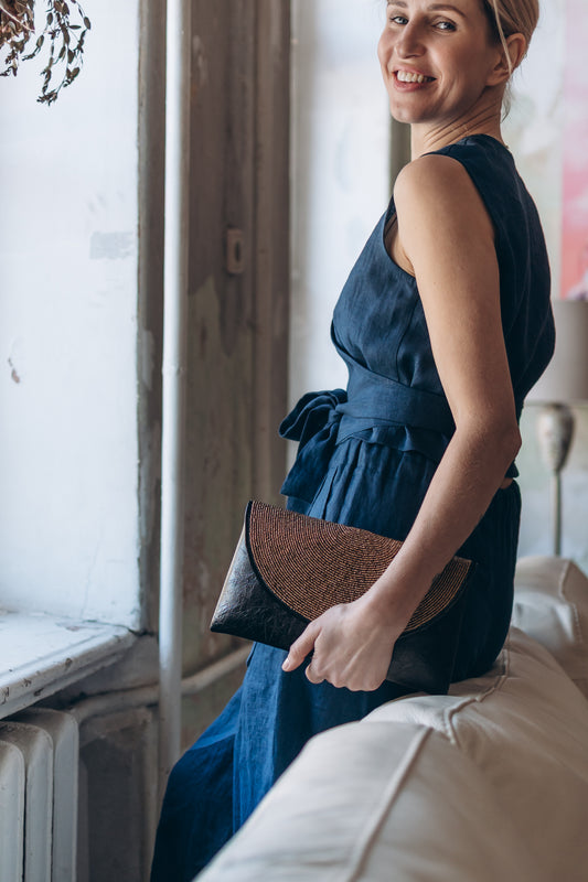 Linen Wrap Top "Valerie"