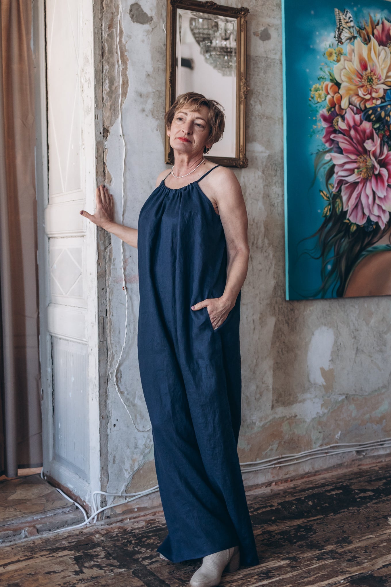Overall aus leichten Leinen "Paula"