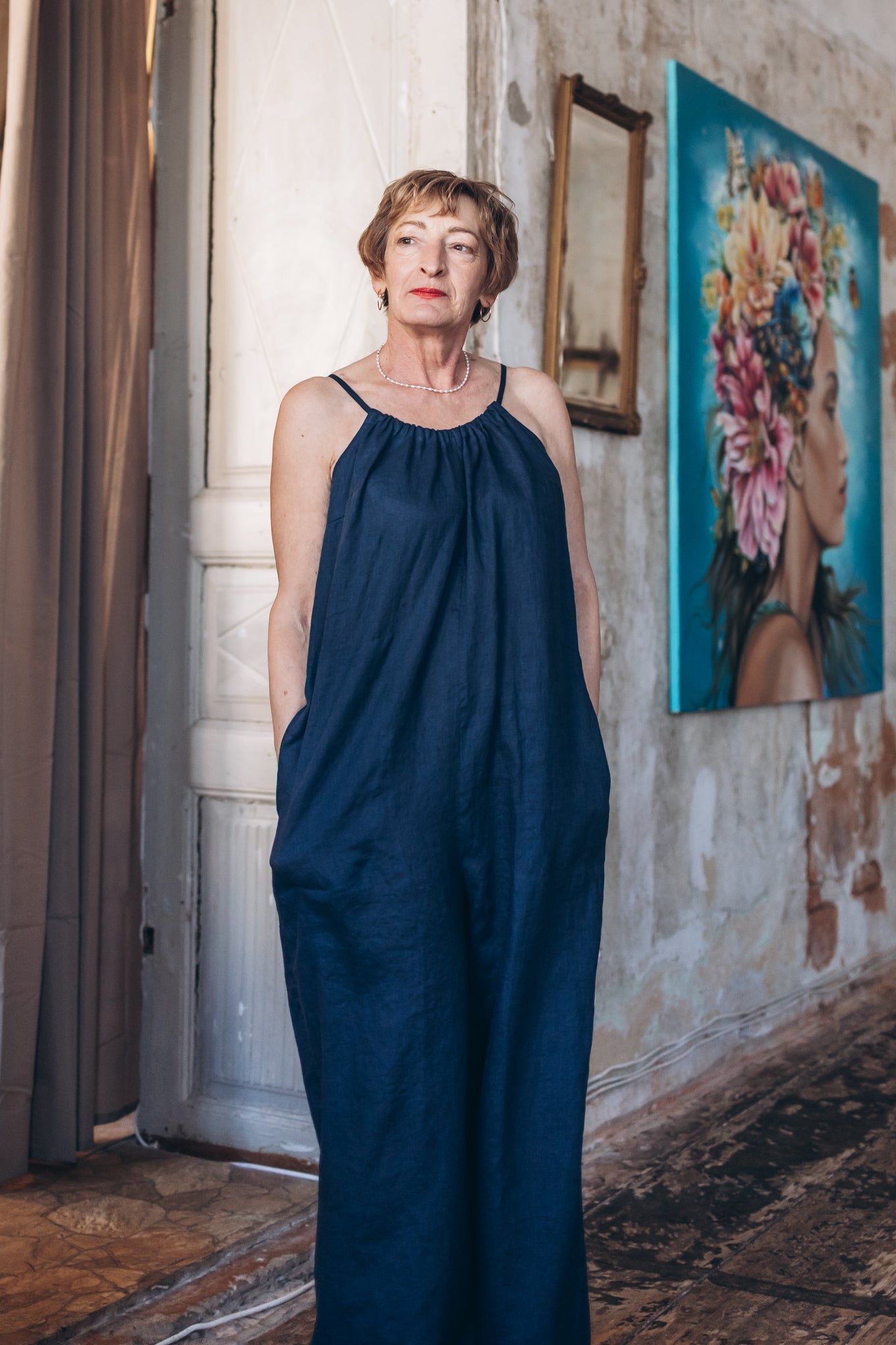 Overall aus leichten Leinen "Paula"