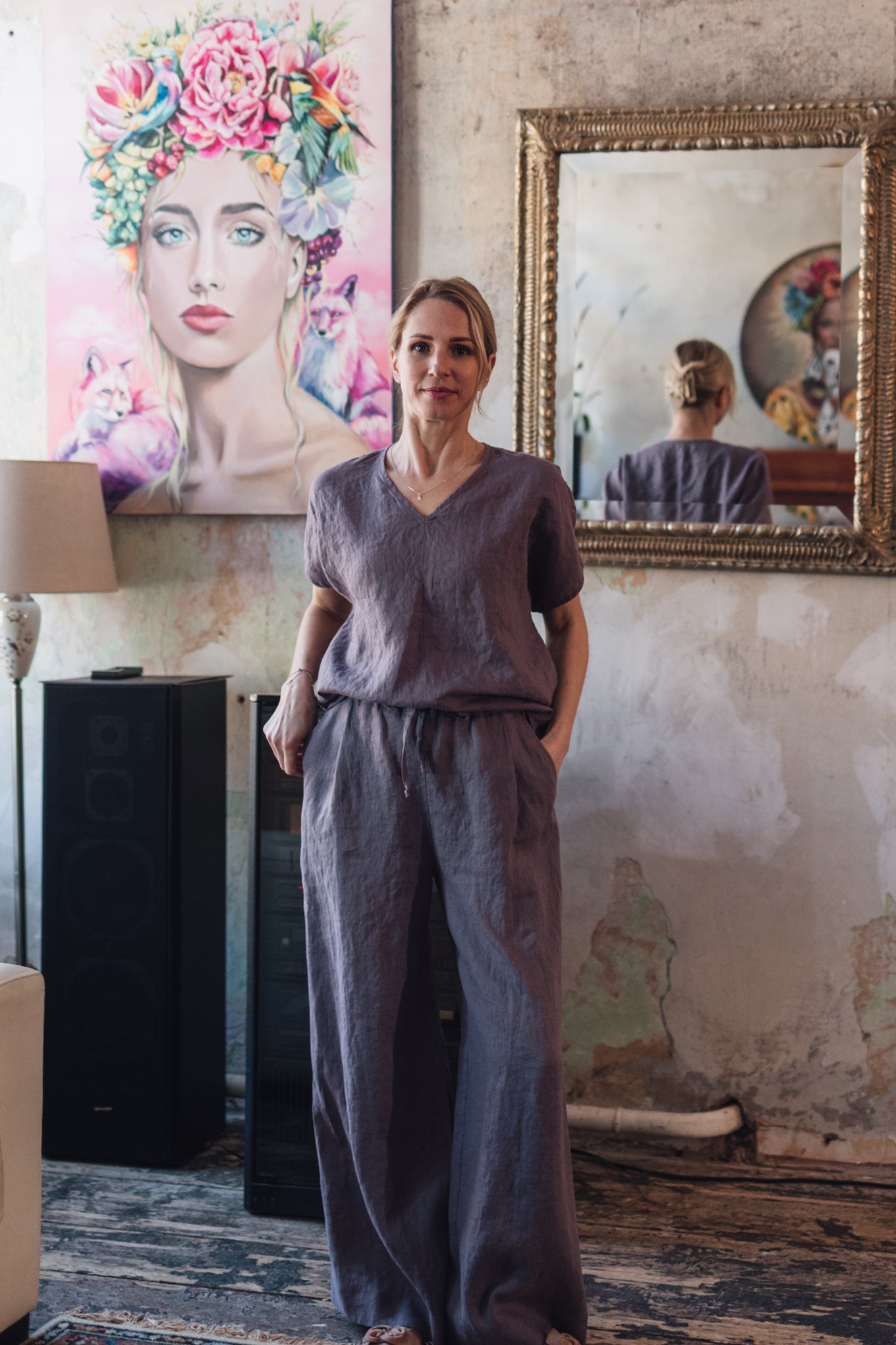 Leinenhose mit weiter Silhouette "Laima"