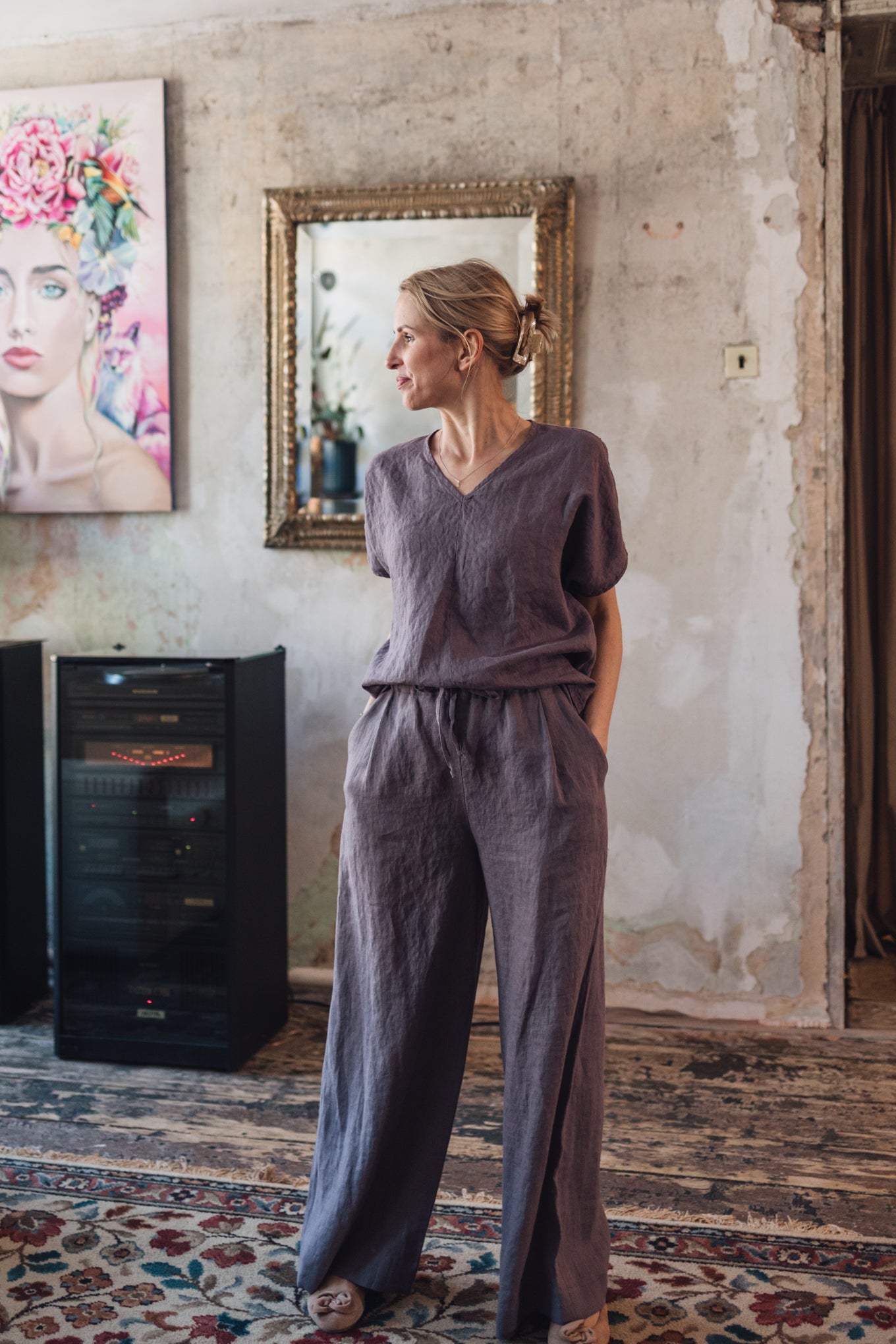 Leinenhose mit weiter Silhouette "Laima"