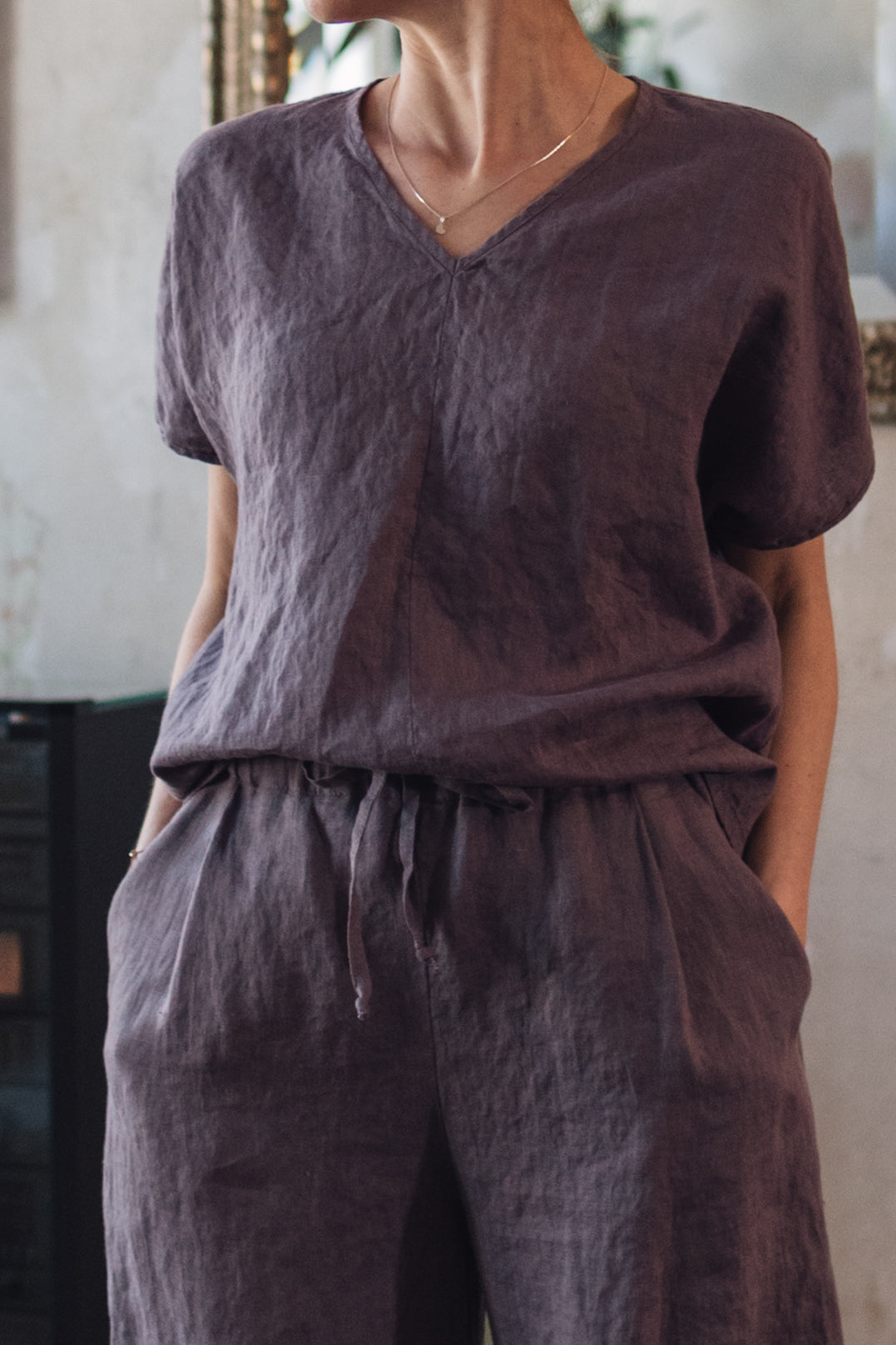 Leinenhose mit weiter Silhouette "Laima"