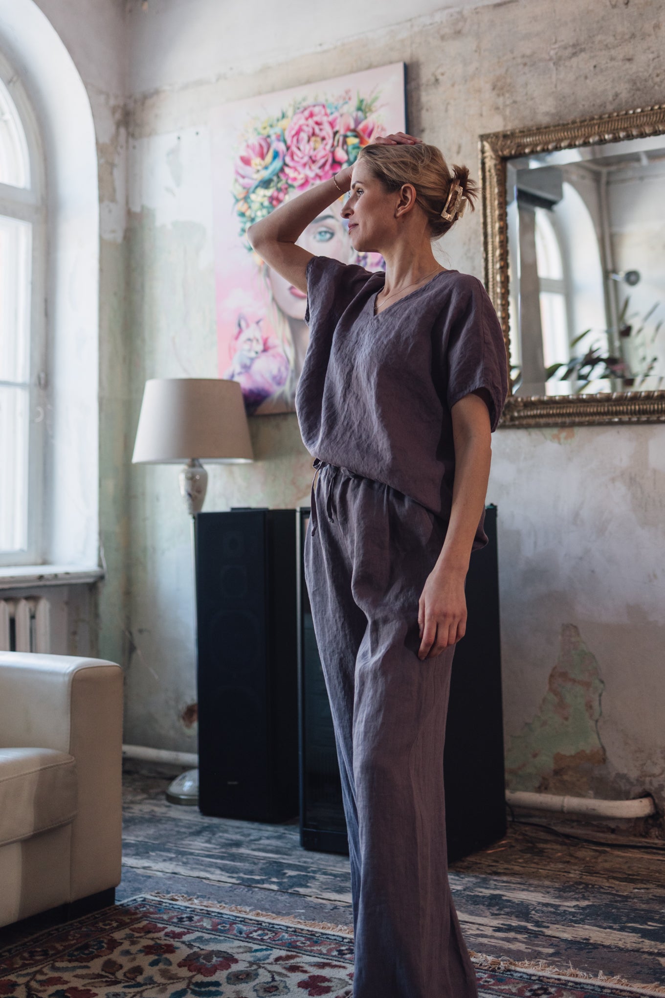 Leinenhose mit weiter Silhouette "Laima"
