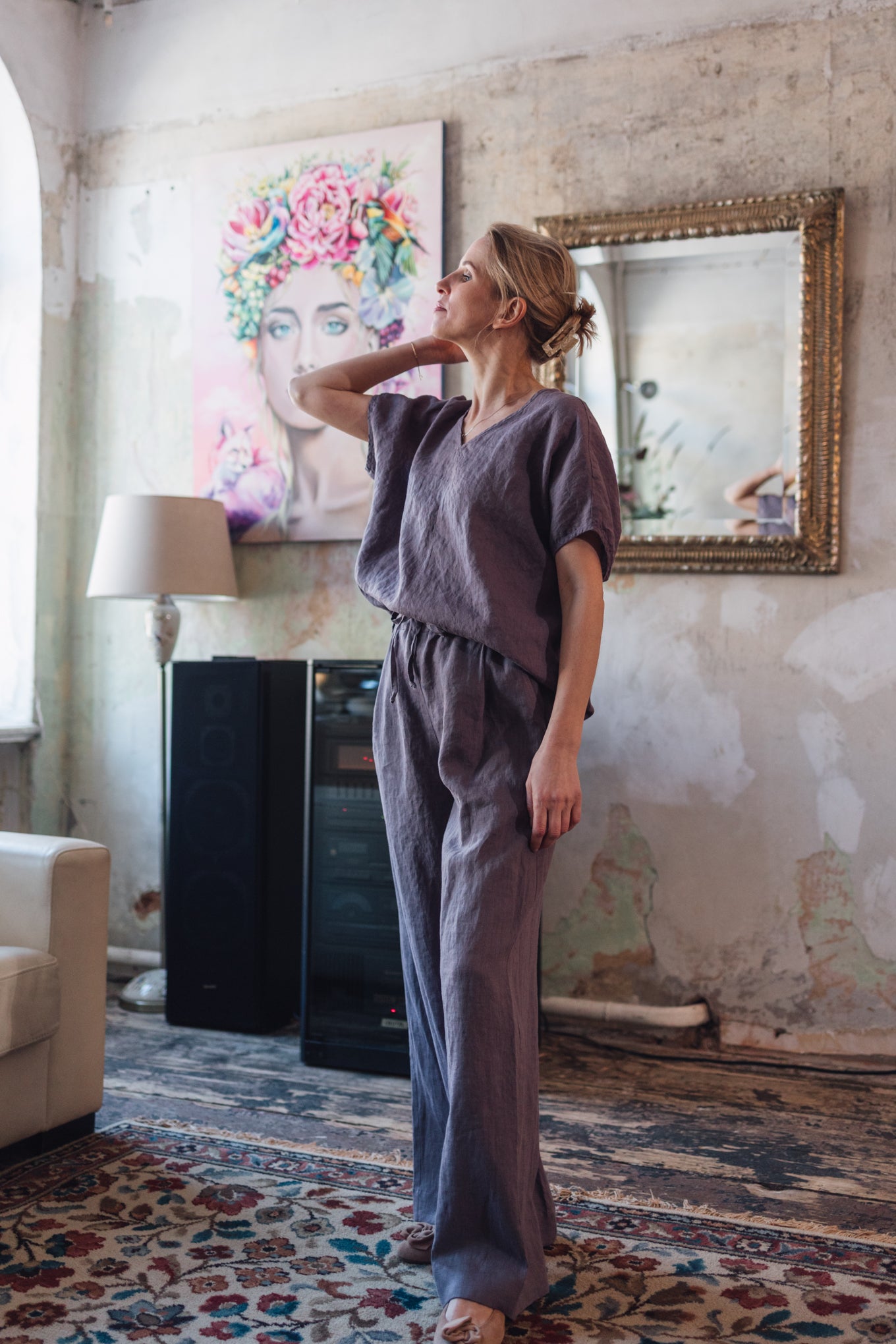 Leinenhose mit weiter Silhouette "Laima"