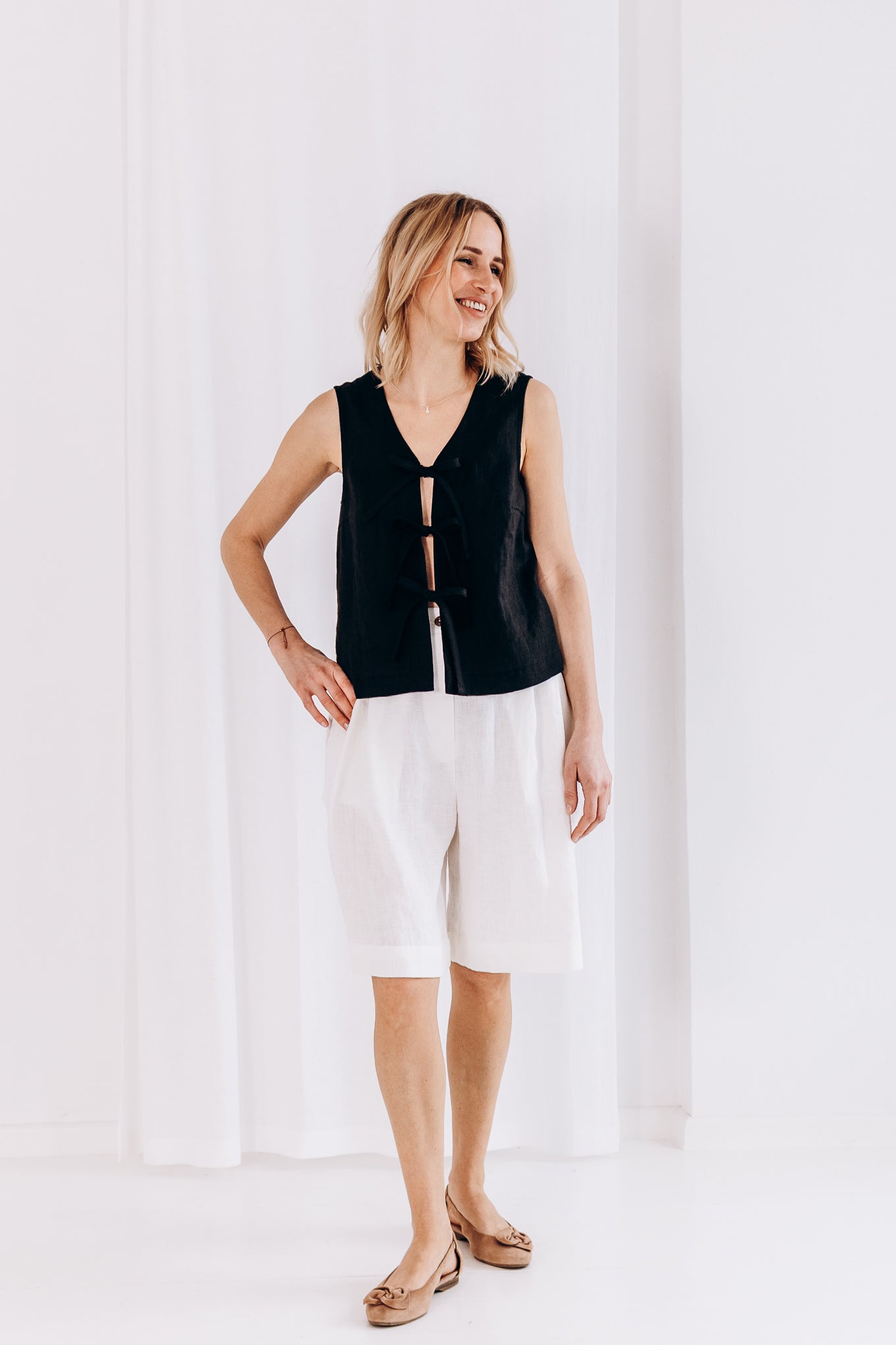 Linen Bermuda Shorts "Ilse"