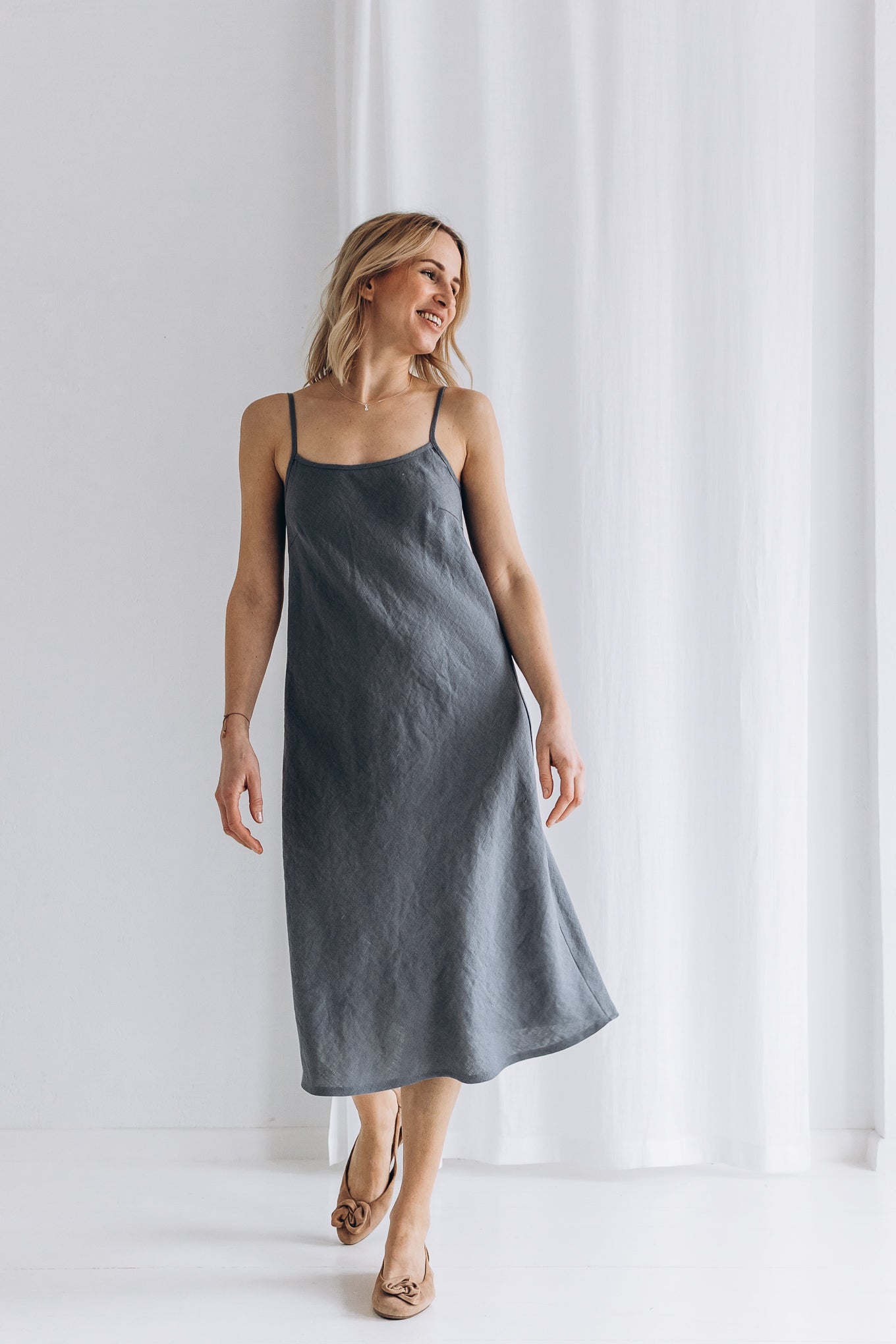 Ruby Linen Slip Dress