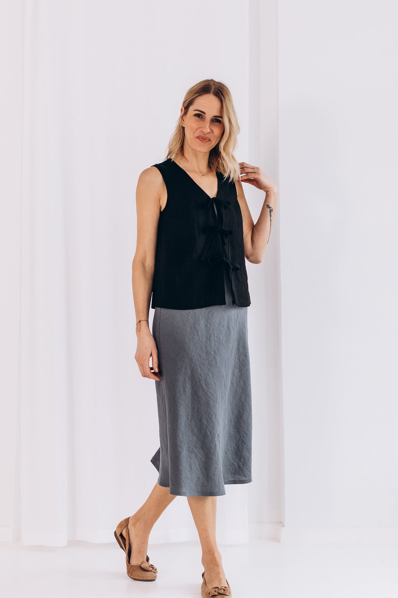 Ruby Linen Slip Dress