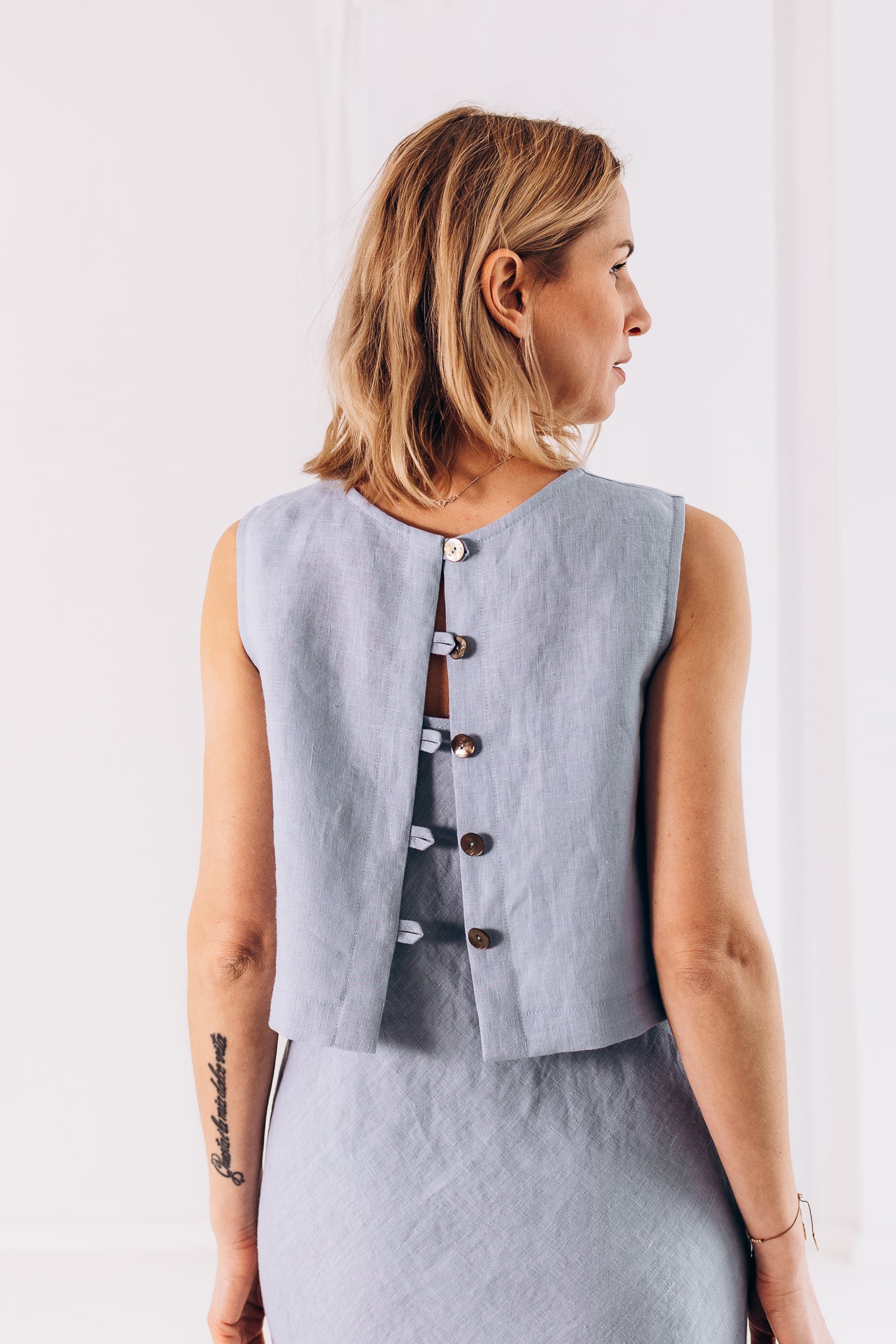 Crop Top aus Leinen "Julia"