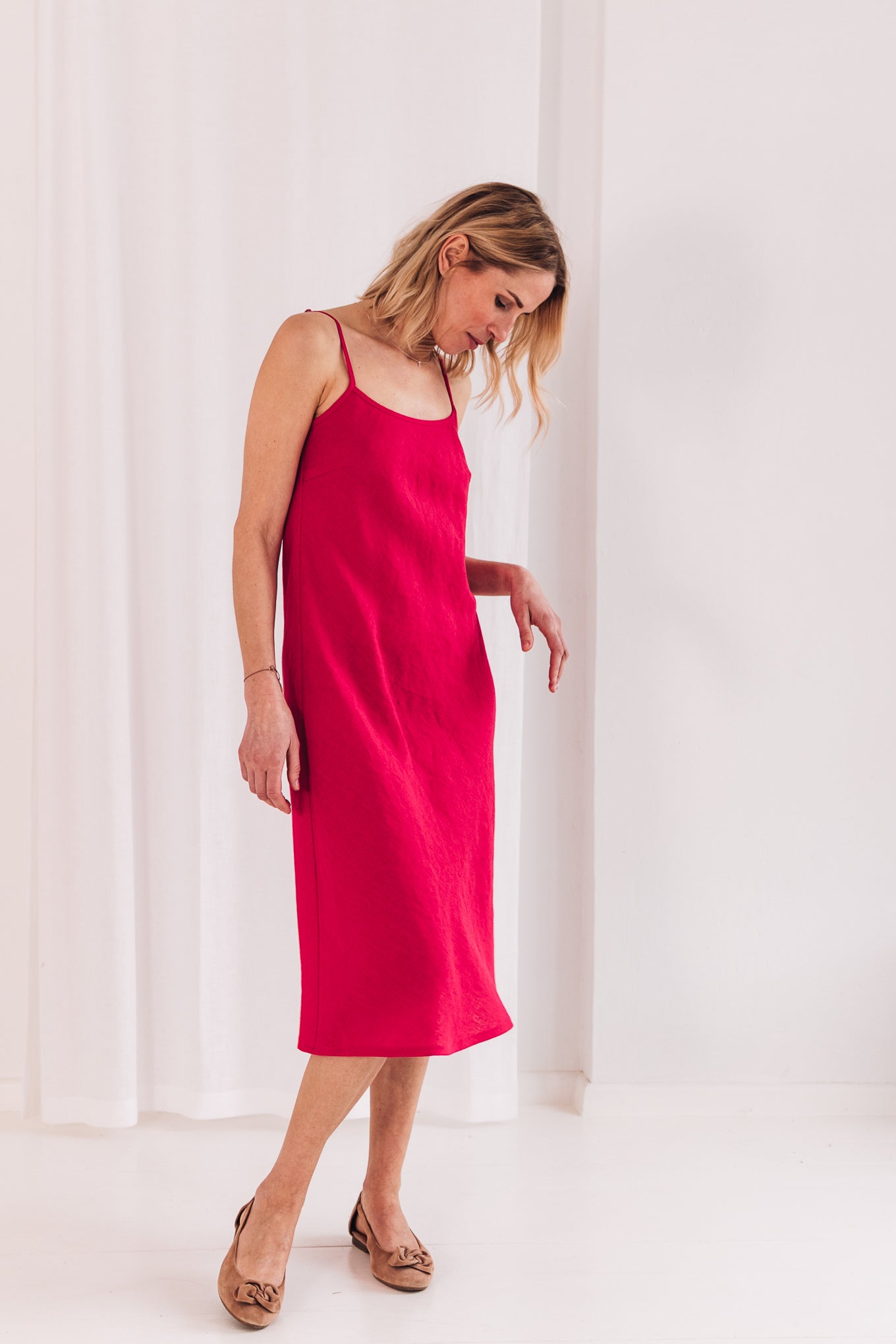 Ruby Linen Slip Dress