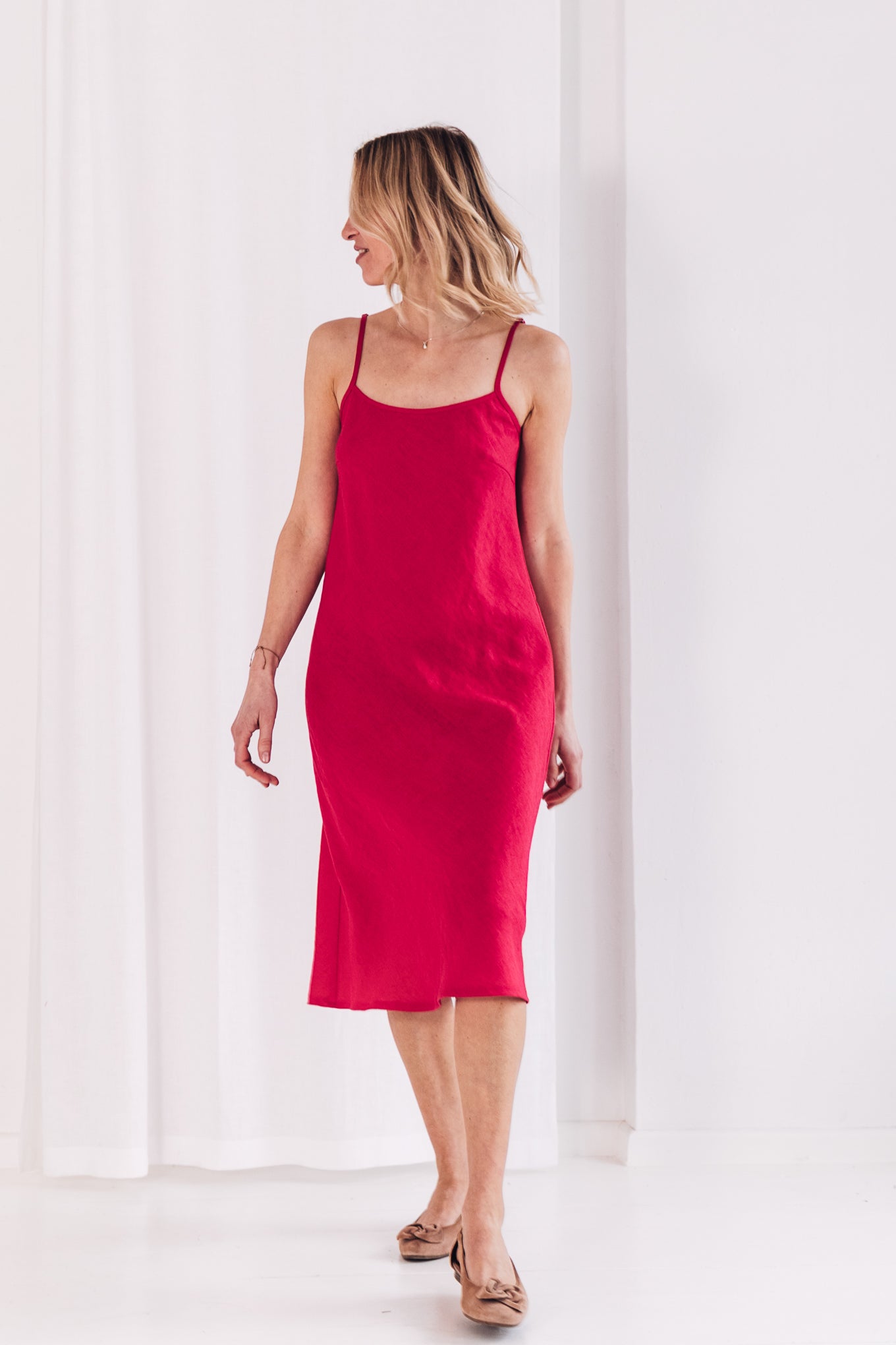 Ruby Linen Slip Dress