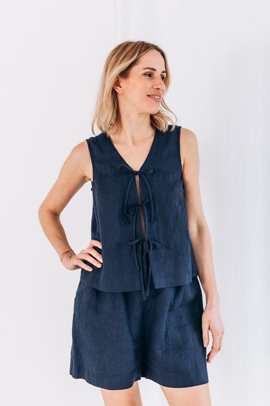 Sleeveless Linen Top "Luise"