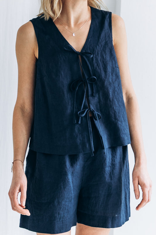 Sleeveless Linen Top "Luise"