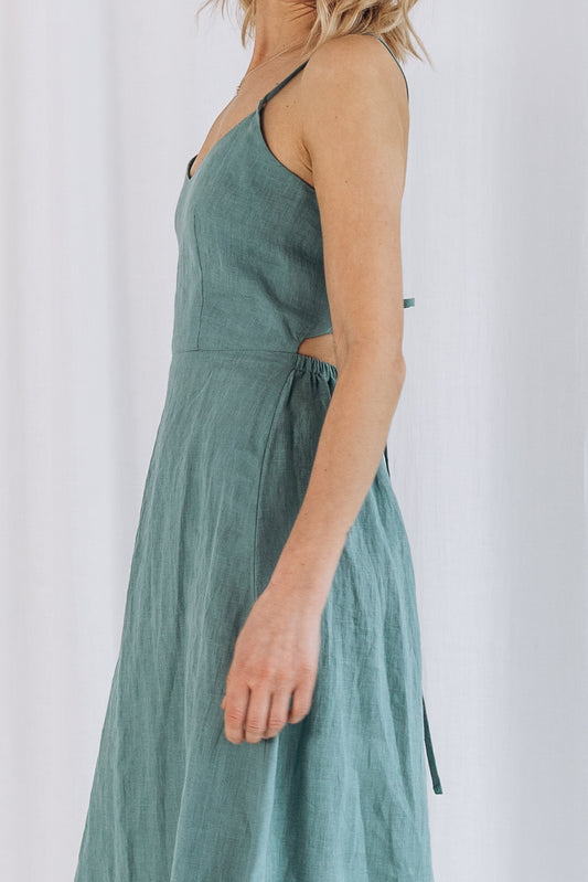 Sommerlicher Kleid aus Leinen "Liga"