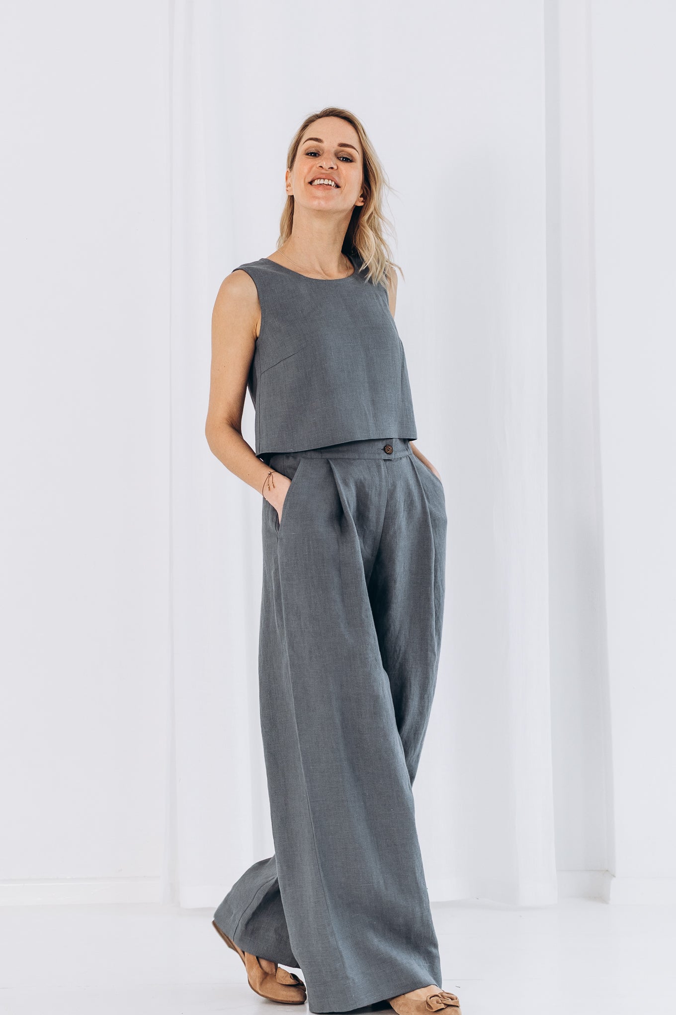 Weite Leinenhose "Elisa"