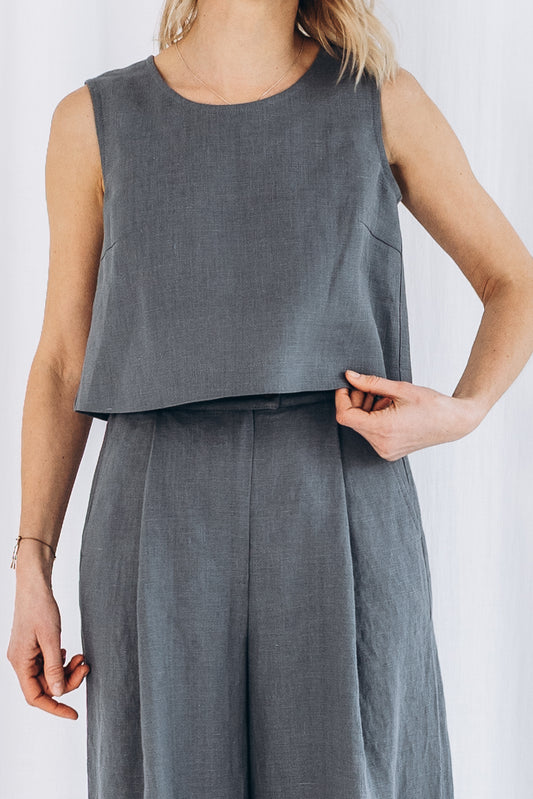 Linen Crop Top "Julia"
