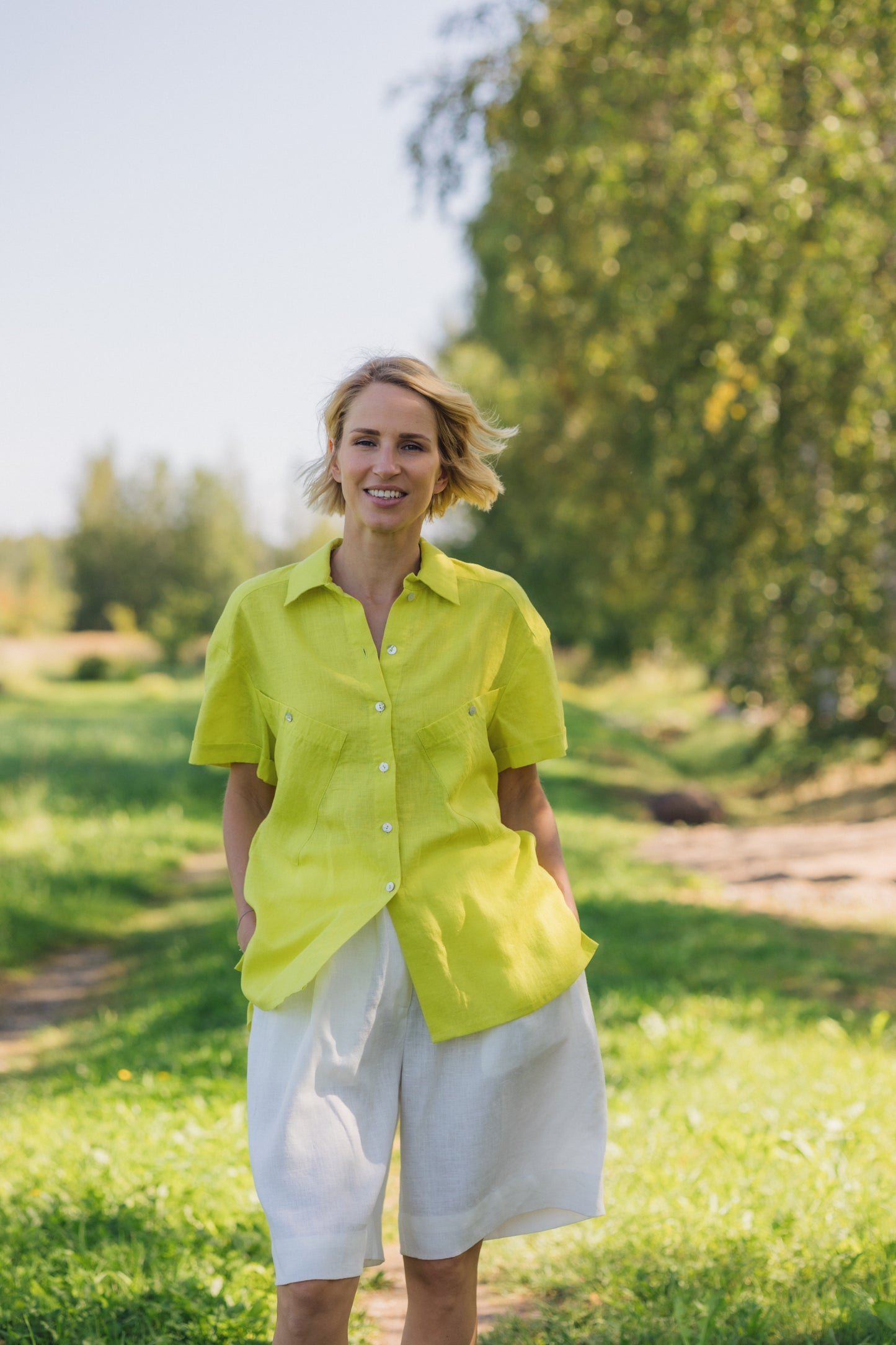 Linen Bermuda Shorts "Ilse"