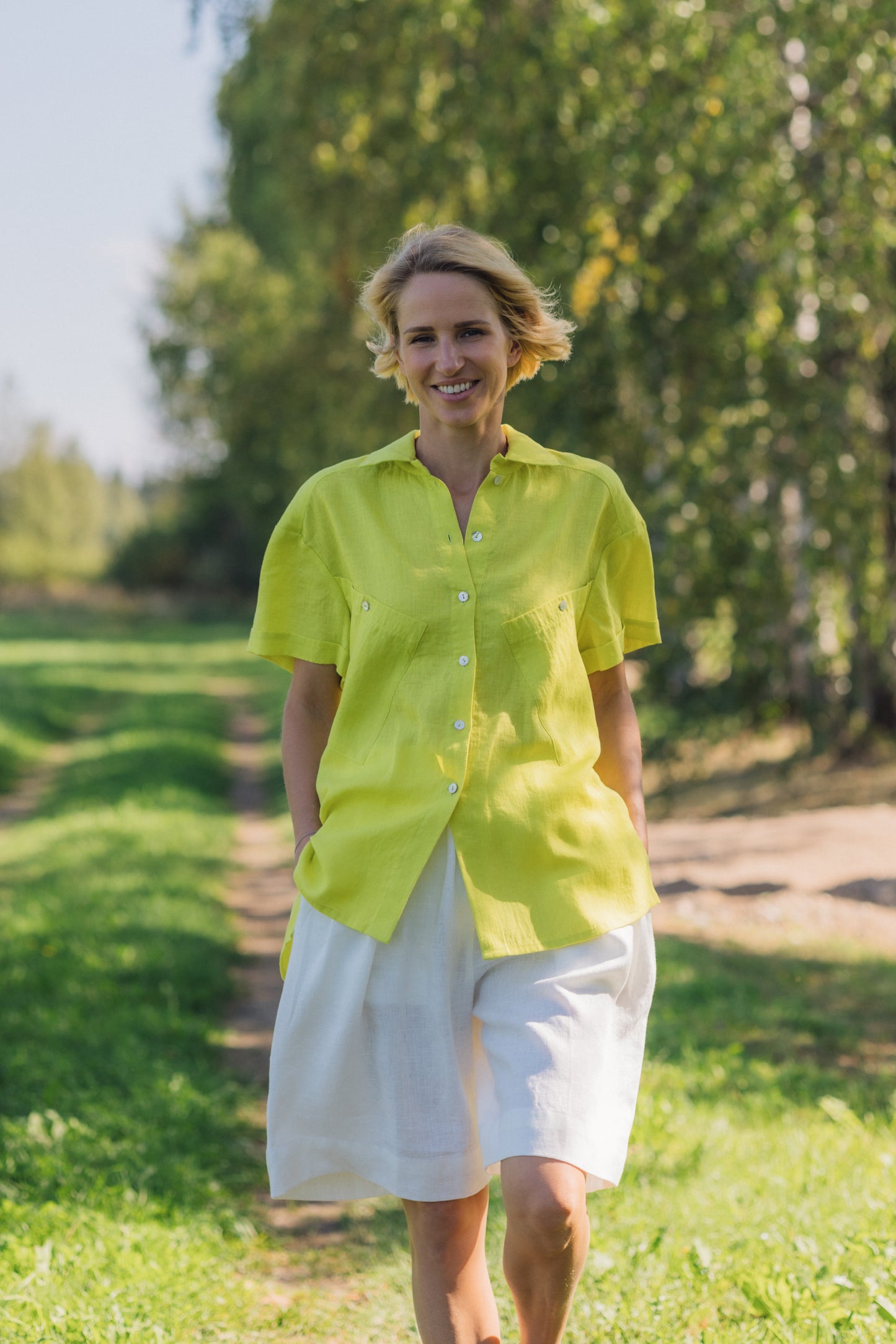 Linen Bermuda Shorts "Ilse"