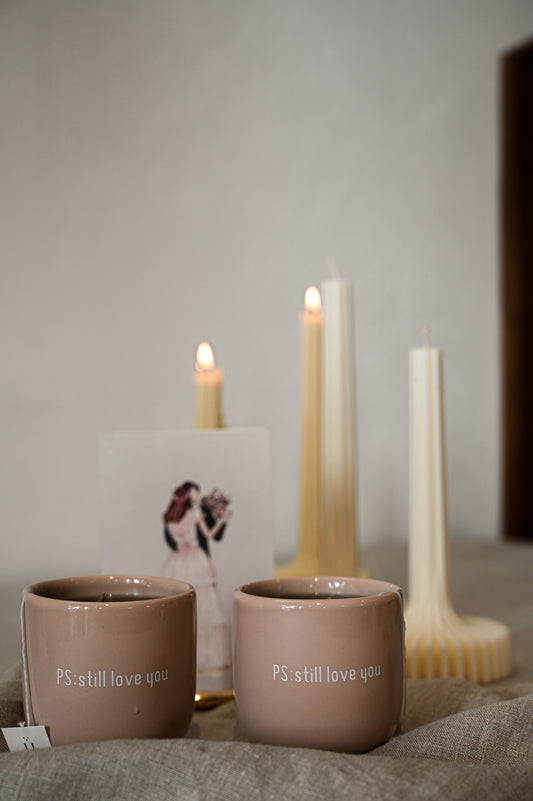 Geometric Taper Candle made from Rapeseed Wax