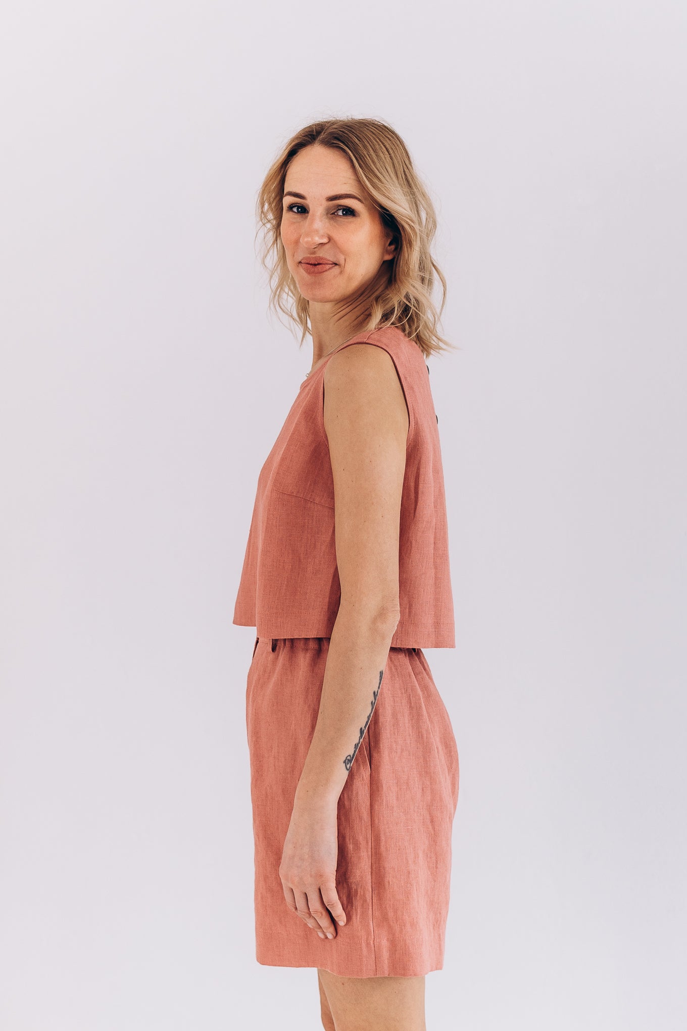 Crop Top aus Leinen "Julia"