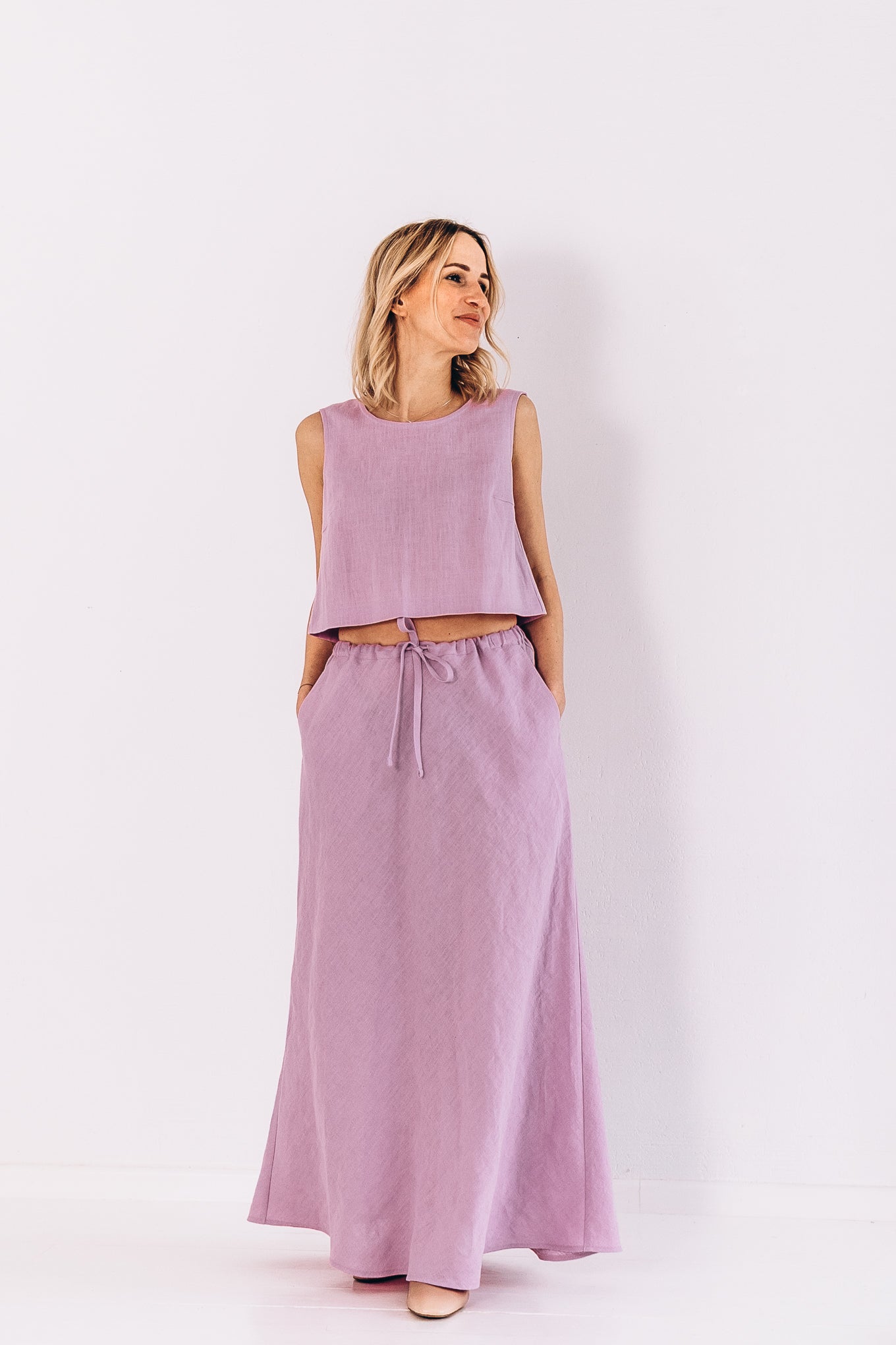 Crop Top aus Leinen "Julia"