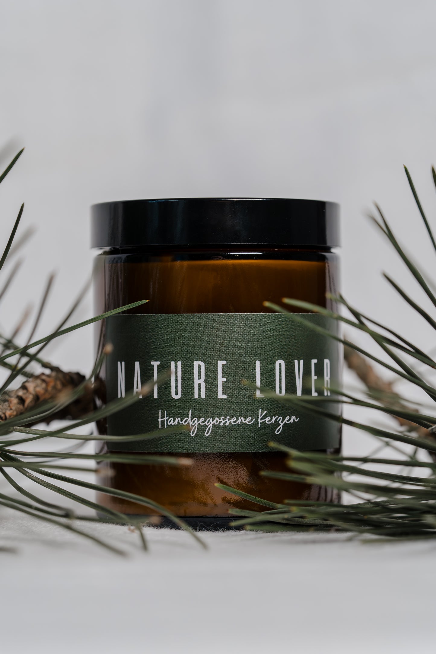 Sojawachs-Kerze im Glas mit Eucalyptus und Kiefer Duft